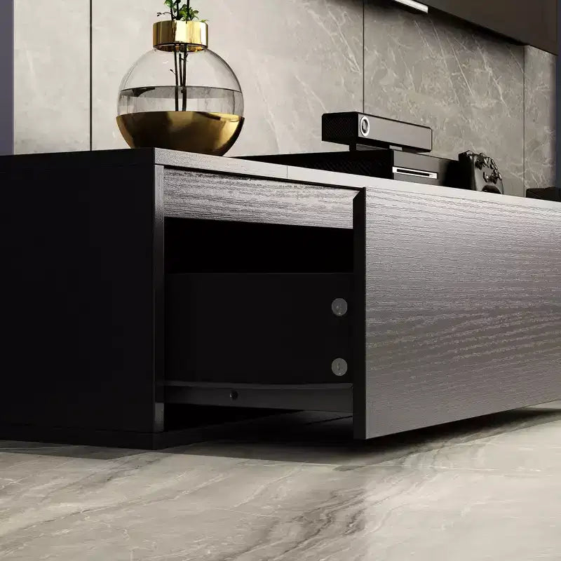 Extendable Entertainment Center With 4 Storage Drawers