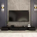 Extendable Entertainment Center With 4 Storage Drawers