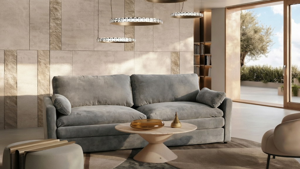 68.1" Cozy Upholstered Loveseat Sofa – Double Cushion Couch for Living Room, Light Gray